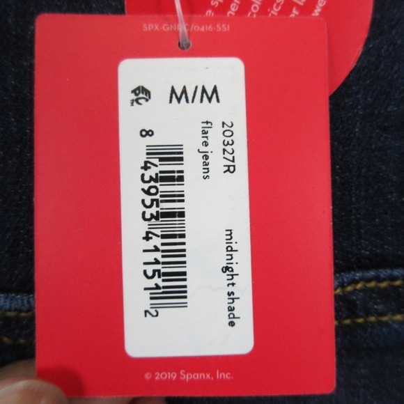 Spanx Clean Indigo Bootcut Trouser Women M Blue Flare Jeans Cotton Blend 562 - Picture 6 of 14